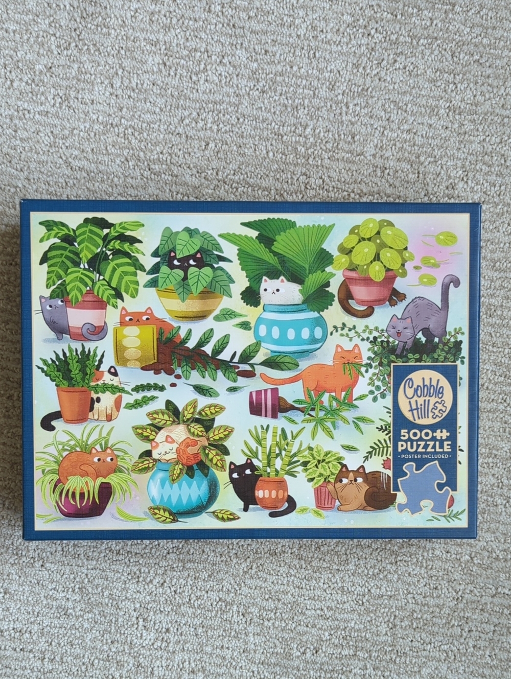 Cobble Hill Cats vs Plants 500 Piece Jigsaw Puzzle